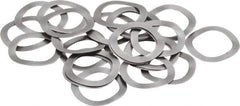 Gardner Spring - 0.265" ID x 0.367" OD, Grade 1074-1095 Steel Wave Disc Spring - 0.006" Thick, 0.03" Overall Height, 0.015" Deflection, 3 Lb at Deflection - Exact Tool & Supply