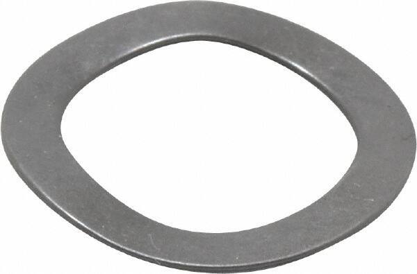 Gardner Spring - 0.44" ID x 0.618" OD, Grade 1074-1095 Steel Wave Disc Spring - 0.008" Thick, 0.04" Overall Height, 0.025" Deflection, 4 Lb at Deflection - Exact Tool & Supply