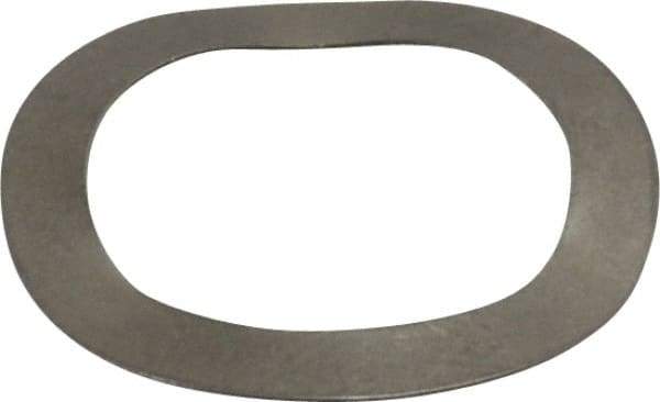 Gardner Spring - 0.531" ID x 0.734" OD, Grade 302 Stainless Steel Wave Disc Spring - 0.009" Thick, 0.05" Overall Height, 0.03" Deflection, 5.5 Lb at Deflection - Exact Tool & Supply