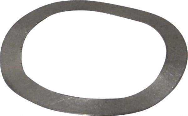 Gardner Spring - 0.65" ID x 0.855" OD, Grade 302 Stainless Steel Wave Disc Spring - 0.01" Thick, 0.06" Overall Height, 0.03" Deflection, 5.5 Lb at Deflection - Exact Tool & Supply