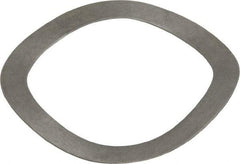 Gardner Spring - 1.872" ID x 2.42" OD, Grade 1074 Steel Wave Disc Spring - 0.025" Thick, 0.168" Overall Height, 0.082" Deflection, 45 Lb at Deflection - Exact Tool & Supply