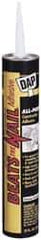 DAP - 28 Fluid Ounce Container, Gray, Cartridge Synthetic Rubber Construction Adhesive - Service Temp from -20 to 140°F, Indoor, Outdoor - Exact Tool & Supply