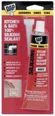DAP - 2.8 oz Tube White RTV Silicone Joint Sealant - -40 to 400°F Operating Temp, 10 to 25 min Tack Free Dry Time, 24 hr Full Cure Time - Exact Tool & Supply
