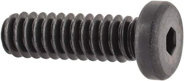 Made in USA - #10-24 UNC Hex Socket Drive, Low Socket Cap Screw - Grade 4037 Alloy Steel, Black Oxide Finish, Fully Threaded, 5/8" Length Under Head - Exact Tool & Supply