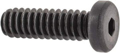 Made in USA - #10-24 UNC Hex Socket Drive, Low Socket Cap Screw - Grade 4037 Alloy Steel, Black Oxide Finish, Fully Threaded, 5/8" Length Under Head - Exact Tool & Supply