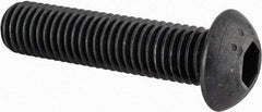 Made in USA - M12x1.75 Metric Coarse Hex Socket Drive, Button Screw - Alloy Steel, Black Oxide Finish, Fully Threaded, 50mm Length Under Head - Exact Tool & Supply