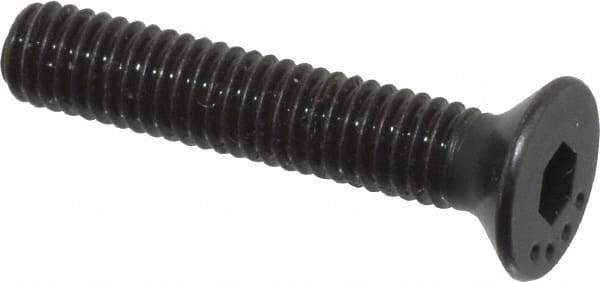Made in USA - M3x0.50 Metric Coarse Hex Socket Drive, 90° Flat Head Socket Cap Screw - Grade 10.9 Alloy Steel, Black Oxide Finish, Fully Threaded, 16mm Length Under Head - Exact Tool & Supply