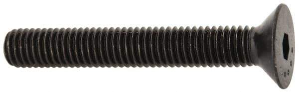 Made in USA - M5x0.80 Metric Coarse Hex Socket Drive, 90° Flat Head Socket Cap Screw - Grade 10.9 Alloy Steel, Black Oxide Finish, Fully Threaded, 35mm Length Under Head - Exact Tool & Supply