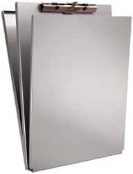 Saunders - 13 Inch Long x 9 Inch Wide x 1 Inch High, Clip Board - Silver - Exact Tool & Supply