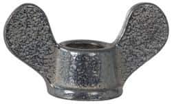 Value Collection - 5/16-18 UNC, Zinc Plated, Steel Standard Wing Nut - Grade 1015-1025, 1-1/2" Wing Span, 3/4" Wing Span, 5/8" Base Diam - Exact Tool & Supply