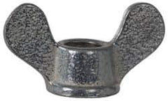 Made in USA - 1/2-13 UNC, Zinc Plated, Iron Standard Wing Nut - Grade 32510, 2" Wing Span, 1-1/4" Wing Span, 7/8" Base Diam - Exact Tool & Supply