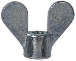 Value Collection - 3/8-16 UNC, Uncoated, Steel Standard Wing Nut - Grade 1015-1025, 1.88" Wing Span, 1-3/8" Wing Span, 11/16" Base Diam - Exact Tool & Supply