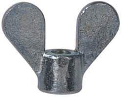 Value Collection - 1/4-20 UNC, Zinc Plated, Steel Standard Wing Nut - Grade 1015-1025, 1.88" Wing Span, 1-3/8" Wing Span, 11/16" Base Diam - Exact Tool & Supply