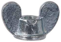 Value Collection - 3/8-16 UNC, Zinc Plated, Steel Standard Wing Nut - Grade 1015-1025, 1-5/8" Wing Span, 1" Wing Span, 7/8" Base Diam - Exact Tool & Supply