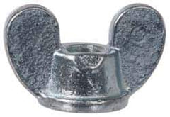 Value Collection - 3/8-16 UNC, Zinc Plated, Steel Standard Wing Nut - Grade 1015-1025, 1-5/8" Wing Span, 1" Wing Span, 7/8" Base Diam - Exact Tool & Supply