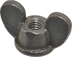 Value Collection - 3/8-16 UNC, Uncoated, Steel Standard Wing Nut - Grade 1015-1025, 1-5/8" Wing Span, 1" Wing Span, 7/8" Base Diam - Exact Tool & Supply