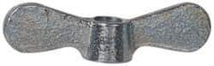 Value Collection - 3/8-16 UNC, Zinc Plated, Steel Standard Wing Nut - Grade 1015-1025, 2-1/2" Wing Span, 0.69" Wing Span, 9/16" Base Diam - Exact Tool & Supply