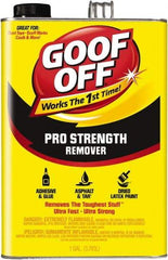 Goof Off - 1 Gal Can Adhesive Remover - Removes Caulk Residue, Chewing Gum, Crayon, Glue, Marker, Paint, Pen, Scuff Marks, Tar, Stickers & Tree Sap - Exact Tool & Supply