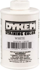 Dykem - 8 Ounce White Staining Color - Brush in Cap Container - Exact Tool & Supply