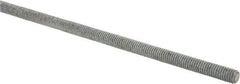 Made in USA - 3/8-16 UNC (Coarse), 2' Long, Low Carbon Steel Threaded Rod - Hot-Dipped Galvanized Finish, Right Hand Thread - Exact Tool & Supply