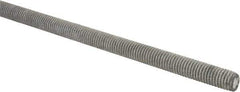 Made in USA - 1/2-13 UNC (Coarse), 2' Long, Low Carbon Steel Threaded Rod - Hot-Dipped Galvanized Finish, Right Hand Thread - Exact Tool & Supply