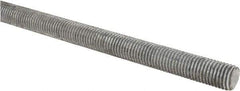 Made in USA - 3/4-10 UNC (Coarse), 2' Long, Low Carbon Steel Threaded Rod - Hot-Dipped Galvanized Finish, Right Hand Thread - Exact Tool & Supply
