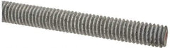 Made in USA - 3/8-16 UNC (Coarse), 6' Long, Low Carbon Steel Threaded Rod - Hot-Dipped Galvanized Finish, Right Hand Thread - Exact Tool & Supply