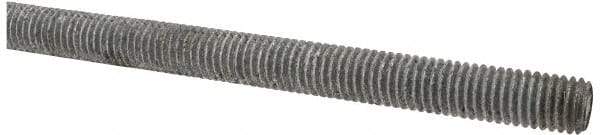 Made in USA - 1/2-13 UNC (Coarse), 6' Long, Low Carbon Steel Threaded Rod - Hot-Dipped Galvanized Finish, Right Hand Thread - Exact Tool & Supply