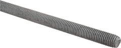 Made in USA - 5/8-11 UNC (Coarse), 6' Long, Low Carbon Steel Threaded Rod - Hot-Dipped Galvanized Finish, Right Hand Thread - Exact Tool & Supply