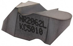 Kennametal - 2062NR Grade KC5010, 3.18mm Cutting Width Carbide Grooving Insert - 2.79mm Max Depth of Cut, Left Hand, 1.59mm Corner Radius, TiAlN Finish - Exact Tool & Supply