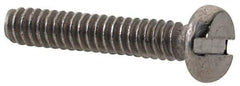 Value Collection - M1.6x0.35 Metric Coarse, 8mm Length Under Head Slotted Drive Machine Screw - Fillister Head, Grade 18-8 & A2 Stainless Steel, Uncoated, Without Washer - Exact Tool & Supply
