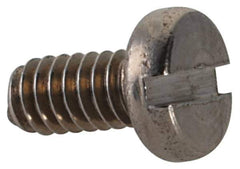 Value Collection - M2x0.40 Metric Coarse, 4mm Length Under Head Slotted Drive Machine Screw - Fillister Head, Grade 18-8 & A2 Stainless Steel, Uncoated, Without Washer - Exact Tool & Supply