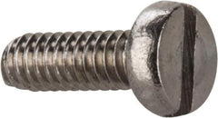Value Collection - M2x0.40 Metric Coarse, 6mm Length Under Head Slotted Drive Machine Screw - Fillister Head, Grade 18-8 & A2 Stainless Steel, Uncoated, Without Washer - Exact Tool & Supply