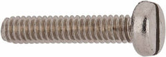 Value Collection - M2x0.40 Metric Coarse, 10mm Length Under Head Slotted Drive Machine Screw - Fillister Head, Grade 18-8 & A2 Stainless Steel, Uncoated, Without Washer - Exact Tool & Supply