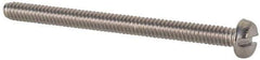 Value Collection - M2x0.40 Metric Coarse, 25mm Length Under Head Slotted Drive Machine Screw - Fillister Head, Grade 18-8 & A2 Stainless Steel, Uncoated, Without Washer - Exact Tool & Supply