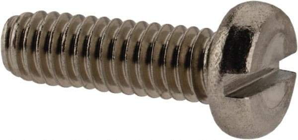 Value Collection - M2.5x0.45 Metric Coarse, 8mm Length Under Head Slotted Drive Machine Screw - Fillister Head, Grade 18-8 & A2 Stainless Steel, Uncoated, Without Washer - Exact Tool & Supply