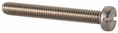 Value Collection - M2.5x0.45 Metric Coarse, 20mm Length Under Head Slotted Drive Machine Screw - Fillister Head, Grade 18-8 & A2 Stainless Steel, Uncoated, Without Washer - Exact Tool & Supply