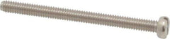 Value Collection - M2.5x0.45 Metric Coarse, 30mm Length Under Head Slotted Drive Machine Screw - Fillister Head, Grade 18-8 & A2 Stainless Steel, Uncoated, Without Washer - Exact Tool & Supply