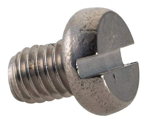 Value Collection - M3x0.50 Metric Coarse, 4mm Length Under Head Slotted Drive Machine Screw - Fillister Head, Grade 18-8 & A2 Stainless Steel, Uncoated, Without Washer - Exact Tool & Supply