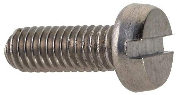 Value Collection - M3x0.50 Metric Coarse, 8mm Length Under Head Slotted Drive Machine Screw - Fillister Head, Grade 18-8 & A2 Stainless Steel, Uncoated, Without Washer - Exact Tool & Supply