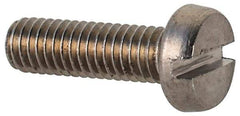Value Collection - M3x0.50 Metric Coarse, 10mm Length Under Head Slotted Drive Machine Screw - Fillister Head, Grade 18-8 & A2 Stainless Steel, Uncoated, Without Washer - Exact Tool & Supply