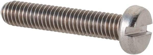 Value Collection - M3x0.50 Metric Coarse, 16mm Length Under Head Slotted Drive Machine Screw - Fillister Head, Grade 18-8 & A2 Stainless Steel, Uncoated, Without Washer - Exact Tool & Supply