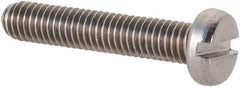 Value Collection - M3x0.50 Metric Coarse, 16mm Length Under Head Slotted Drive Machine Screw - Fillister Head, Grade 18-8 & A2 Stainless Steel, Uncoated, Without Washer - Exact Tool & Supply
