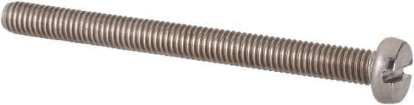 Value Collection - M3x0.50 Metric Coarse, 35mm Length Under Head Slotted Drive Machine Screw - Fillister Head, Grade 18-8 & A2 Stainless Steel, Uncoated, Without Washer - Exact Tool & Supply