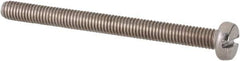 Value Collection - M3x0.50 Metric Coarse, 35mm Length Under Head Slotted Drive Machine Screw - Fillister Head, Grade 18-8 & A2 Stainless Steel, Uncoated, Without Washer - Exact Tool & Supply