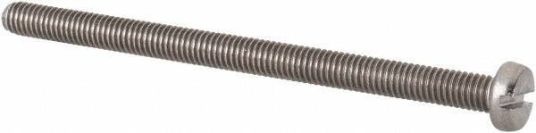 Value Collection - M3x0.50 Metric Coarse, 45mm Length Under Head Slotted Drive Machine Screw - Fillister Head, Grade 18-8 & A2 Stainless Steel, Uncoated, Without Washer - Exact Tool & Supply