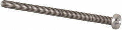 Value Collection - M3x0.50 Metric Coarse, 45mm Length Under Head Slotted Drive Machine Screw - Fillister Head, Grade 18-8 & A2 Stainless Steel, Uncoated, Without Washer - Exact Tool & Supply