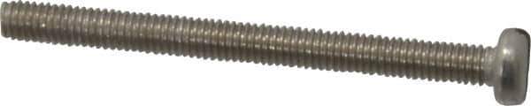 Value Collection - M3x0.50 Metric Coarse, 50mm Length Under Head Slotted Drive Machine Screw - Fillister Head, Grade 18-8 & A2 Stainless Steel, Uncoated, Without Washer - Exact Tool & Supply
