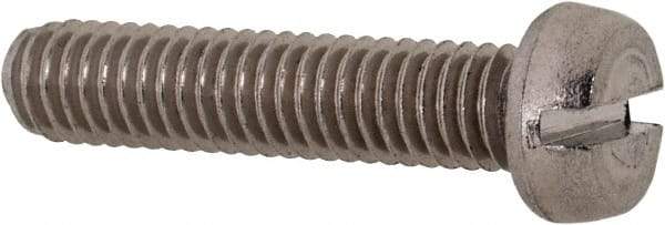 Value Collection - M3.5x0.60 Metric Coarse, 16mm Length Under Head Slotted Drive Machine Screw - Fillister Head, Grade 18-8 & A2 Stainless Steel, Uncoated, Without Washer - Exact Tool & Supply