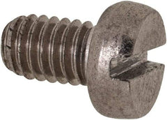 Value Collection - M4x0.70 Metric Coarse, 6mm Length Under Head Slotted Drive Machine Screw - Fillister Head, Grade 18-8 & A2 Stainless Steel, Uncoated, Without Washer - Exact Tool & Supply